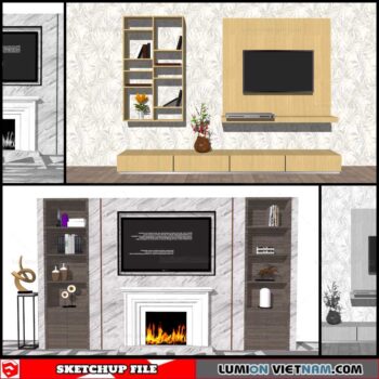 Wall Unit - Sketchup Models