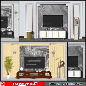Wall Unit - Sketchup Models