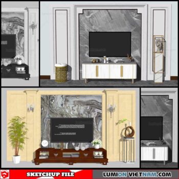 Wall Unit - Sketchup Models