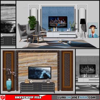 Wall Unit - Sketchup Models
