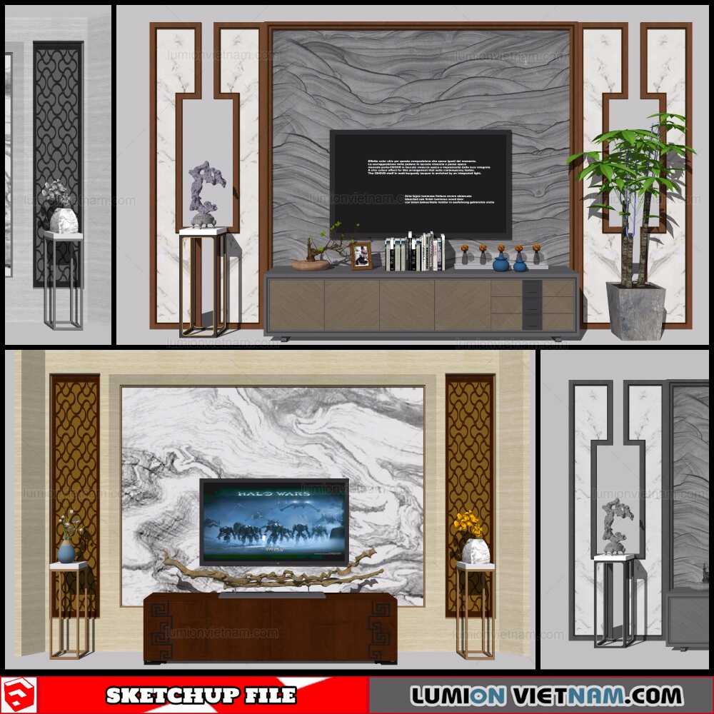241021-Wall-Unit-(4)-Sketchup-Models