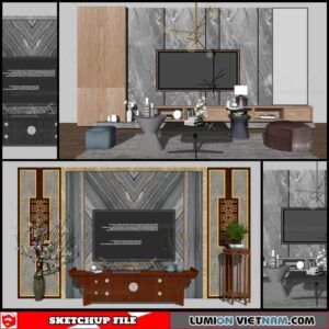 Wall Unit - Sketchup Models