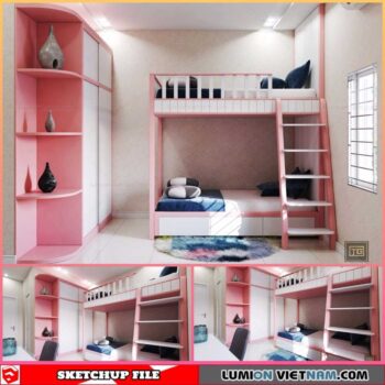 Childroom - Sketchup Interior Scene By Xuan Khanh