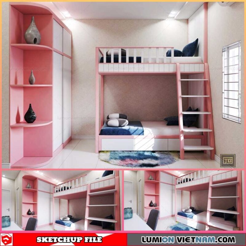 Childroom - Sketchup Interior Scene By Xuan Khanh