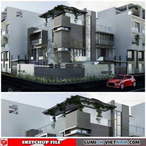 House - Sketchup Exterior Scene By Cu Ty