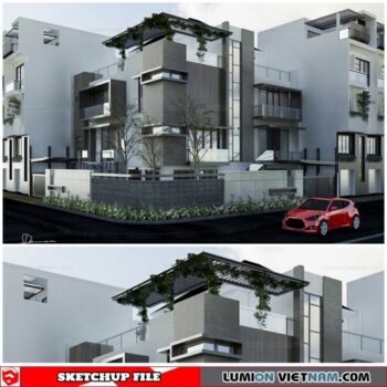 House - Sketchup Exterior Scene By Cu Ty