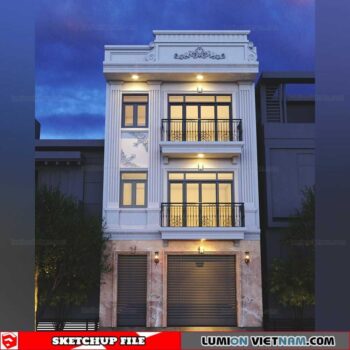 House - Sketchup Exterior Scene By Huy Talica