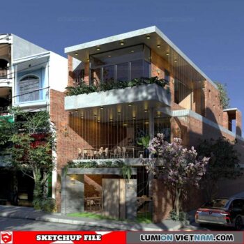 House - Sketchup Exterior Scene By Lee Min Dung