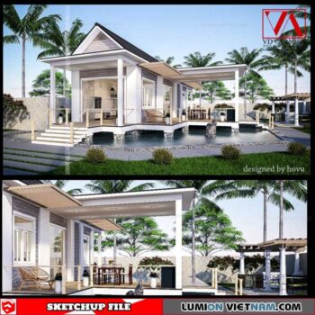 House - Sketchup Exterior Scene By Hovu