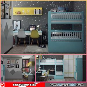 Childroom - Sketchup Interior Scene By Hoang Giang
