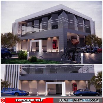 Showroom - Sketchup Exterior Scene By Tran Minh Luan