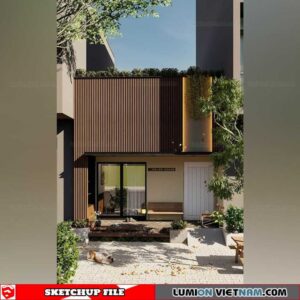 House - Sketchup Exterior Scene By Dhany Sketsa