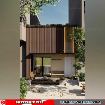 House - Sketchup Exterior Scene By Dhany Sketsa