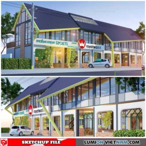 House - Sketchup Exterior Scene By Kts Khiet Nguyen