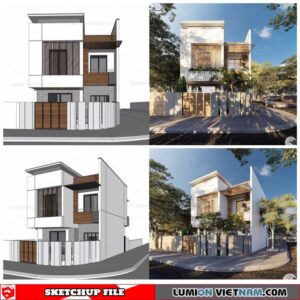 House - Sketchup Exterior Scene By Pham Minh Quang