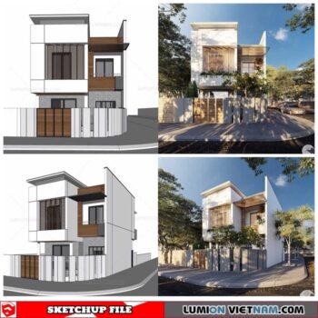 House - Sketchup Exterior Scene By Pham Minh Quang