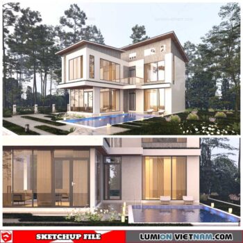 House - Sketchup Exterior Scene By Ha Anh