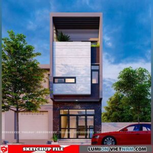 House - Sketchup Exterior Scene By Tuan Mai Anh