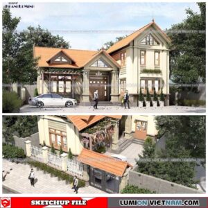 Villa - Sketchup Exterior Scene By Khanh Le Minh