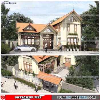 Villa - Sketchup Exterior Scene By Khanh Le Minh