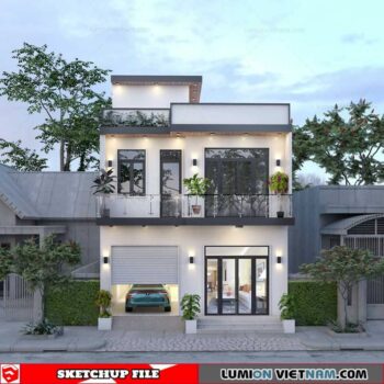 House - Sketchup Exterior Scene By Lee Min Dung