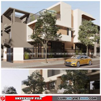 House - Sketchup Exterior Scene By Diep Vinh