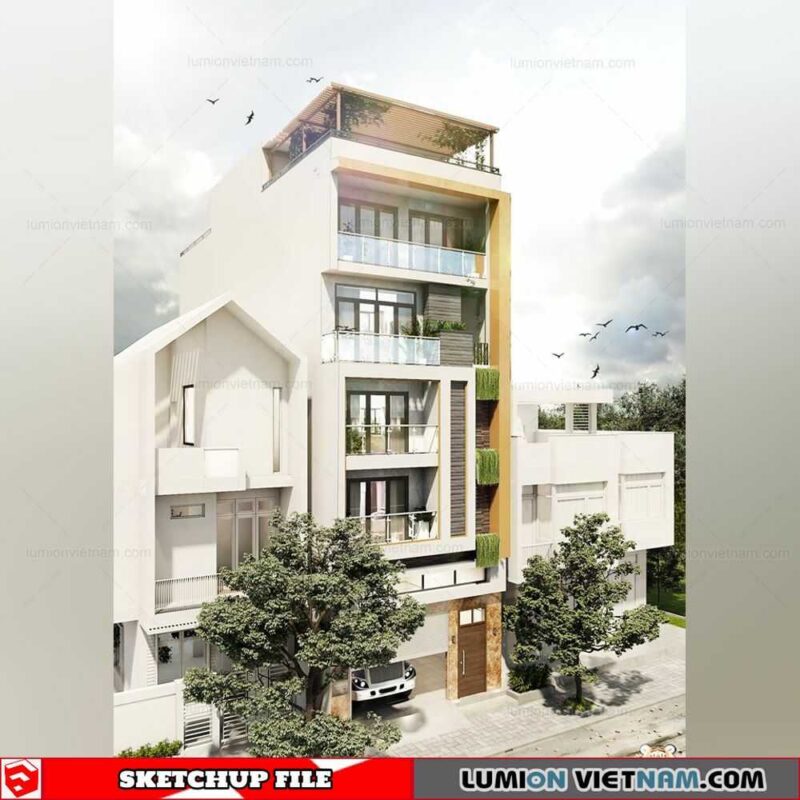 House - Sketchup Exterior Scene By Dieu Ly