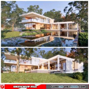 House - Sketchup Exterior Scene By Dathouzz