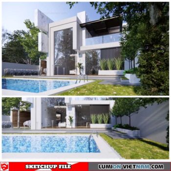 House - Sketchup Exterior Scene By Dathouzz