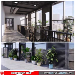 Balcony - Sketchup Exterior Scene By Pham Thanh Cong