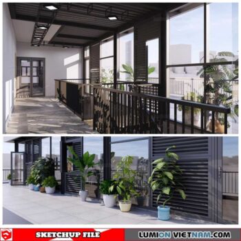 Balcony - Sketchup Exterior Scene By Pham Thanh Cong