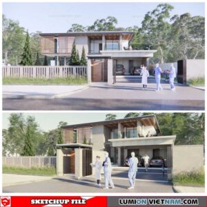 House - Sketchup Exterior Scene By Dathouzz