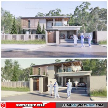 House - Sketchup Exterior Scene By Dathouzz