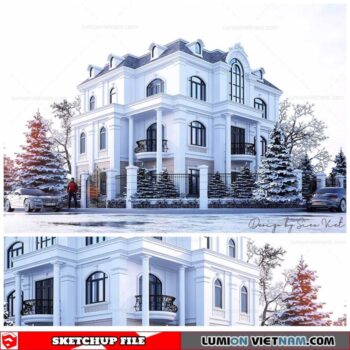 Villa - Sketchup Exterior Scene By Nguyen Chi Cong