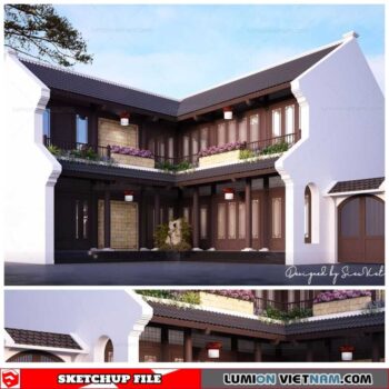 House - Sketchup Exterior Scene By Nguyen Chi Cong