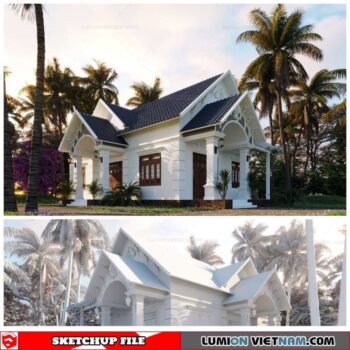 House - Sketchup Exterior Scene By Ngan Nguyen