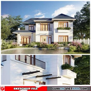 Villa - Sketchup Exterior Scene By Duong Nguyen Van