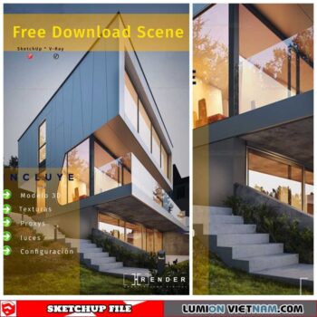 House - Sketchup Exterior Scene