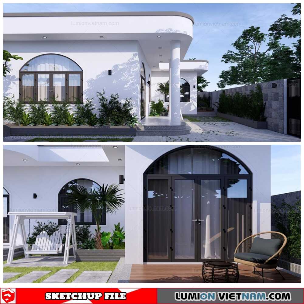 3047-Exterior-House-Scene-Sketchup-Model-By-Phamthanhcong-Free-Download