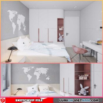 Childroom - Sketchup Interior Scene By Donhuba