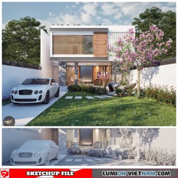 House - Sketchup Exterior Scene By Tai Le