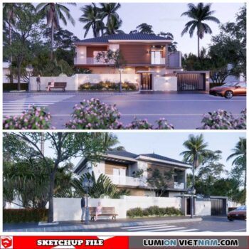 House - Sketchup Exterior Scene By Dathouzz