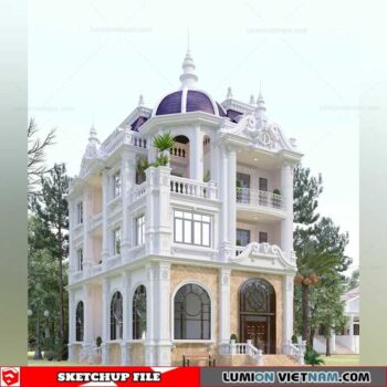 Villa - Sketchup Exterior Scene By Linh Phan