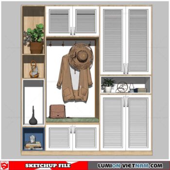 Shoe Cabinet Combination - Sketchup Models