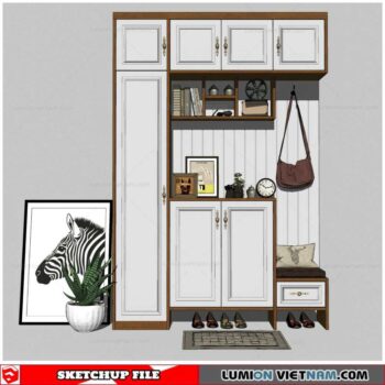 Shoe Cabinet Combination - Sketchup Models