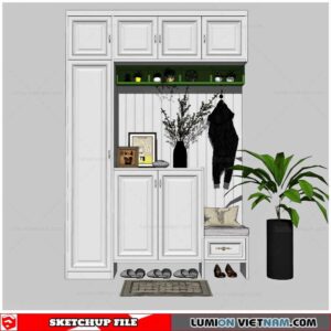 Shoe Cabinet Combination - Sketchup Models