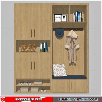 Shoe Cabinet Combination - Sketchup Models