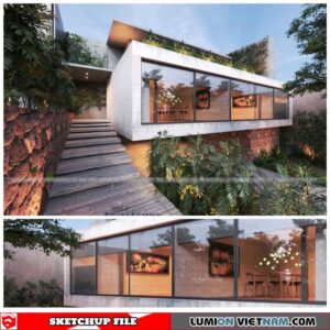 House - Sketchup Exterior Scene By Khanh Le Minh