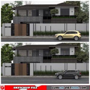 House - Sketchup Exterior Scene By Kuan Kheu