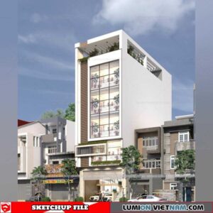 House - Sketchup Exterior Scene By Khanh Le Minh